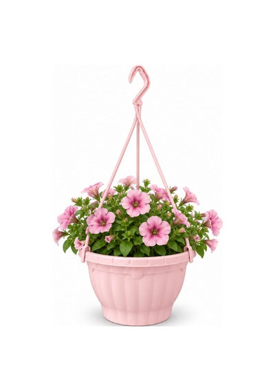 Şeker Pembe Askılı Saksı 10 Adet 3.5 Lt 22.5cm X 14 Cm