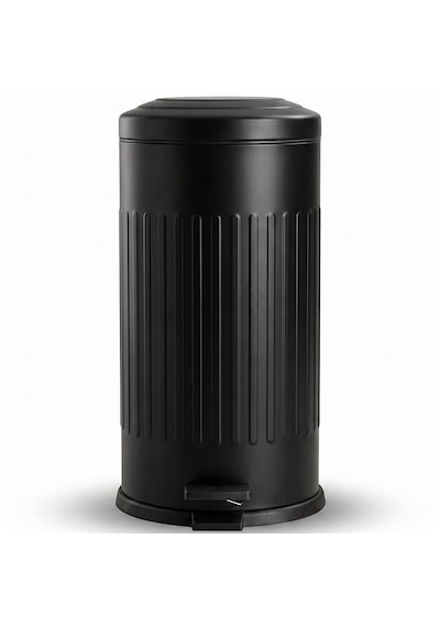16 Litre Vintage Metal Çıkarılabilir Kovalı Çöp Kovası Siyah