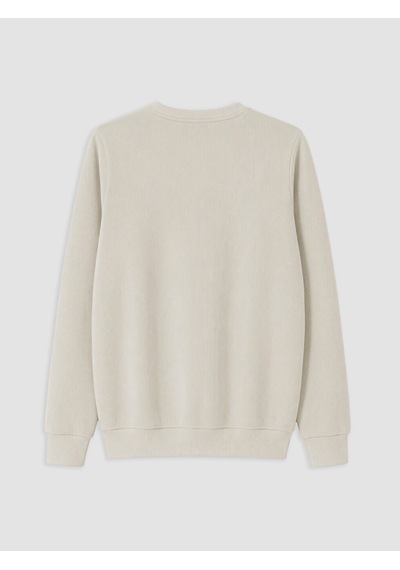 Lcwaıkıkı Classic Bej Bisiklet Yaka Erkek Sweatshirt
