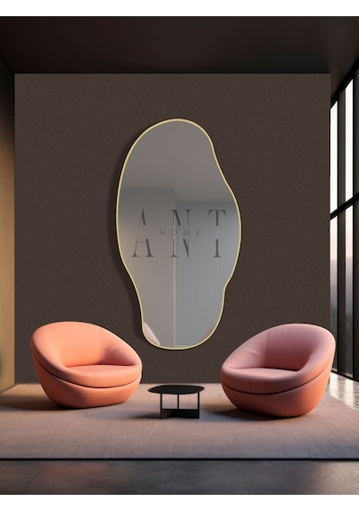 Klas Boy Ayna / Duvar Boy Aynası / Salon Aynası / Konsol Aynası / Hol Aynası / 150 X 80 Cm 100 X 150 Gold
