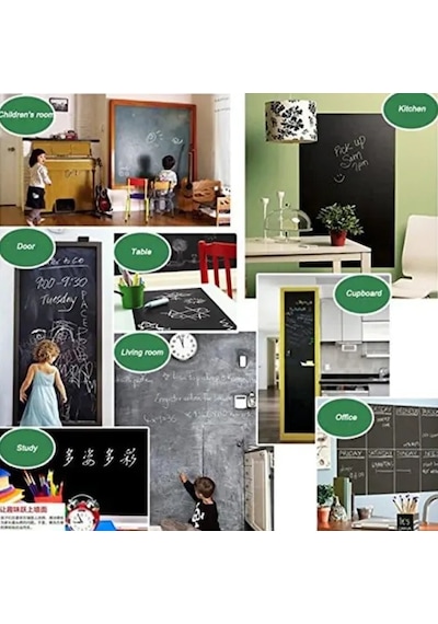 Askımo - Kendinden Yapışkanlı Kara Tahta Sticker Rulo 80058089