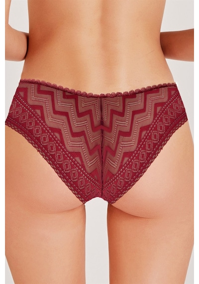 Magic Form 548 Zigzag Dantelli Külot-bordo Bordo