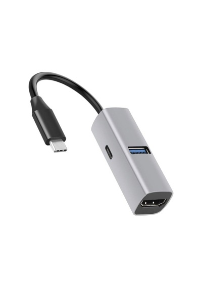 3in1 4k Hdmi Usb 3.0 Pd 100w Type-c Şarj Girişli Çevirici Adaptör Hub