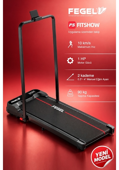 Fg-30 Uzaktan Kumandalı Ultra İnce Tam Katlanabilir Sessiz Yürüyüş Bandı 10 Km/s, 95x38,5 Cm Yürüyüş Alanı, Süre-mesafe-kalori Geri Sayım, Ev Ve Ofis