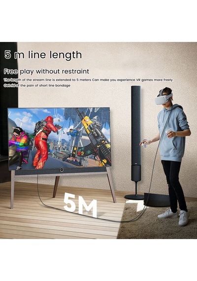 Summer Love 4 Link Sanal Gerçeklik Için Oculus Kulaklık Vr Kablosu Için 16ft 5m