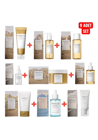 Skın1004 Madagascar Centella 9 Lu Cilt Bakım Seti Kore Rutini Toner Serum Ampoule Temizleme Krem Hassas Ciltler İçin 9 Lu Set