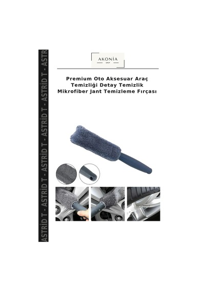 Premium Oto Aksesuar Araç Temizliği Detay Temizlik Mikrofiber Jant Temizleme Fırçası