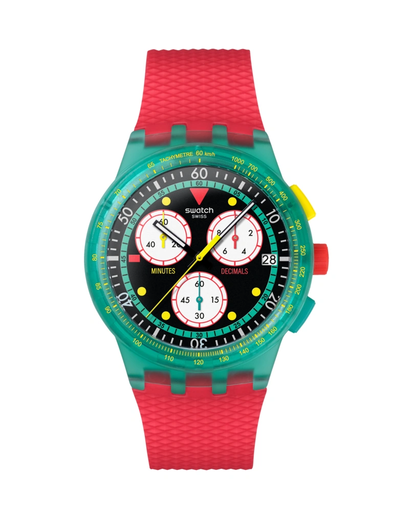 Swatch Susg409 Neon Emerald Chrono Erkek Kol Saati Diğer