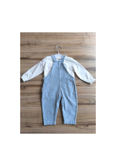 Baby Buu Laura Baby Kız Bebek/çocuk Çiçekli Salopet Tulum Mavi Mavi