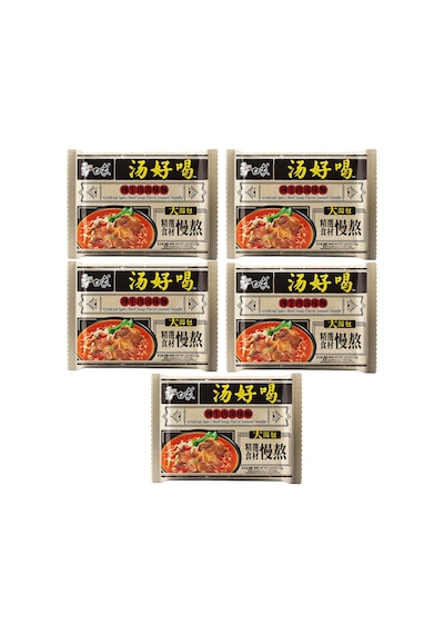 Acılı Dana Çorba Aromalı Hazır Erişte Spicy Beef Soup Flavor Instant Noodle - 111g X 5 Adet