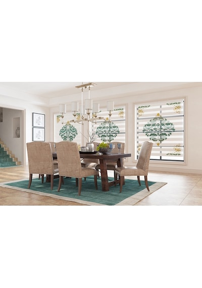 Damask Dijital Baskı Piliseli Zebra Stor Perde (400887783)