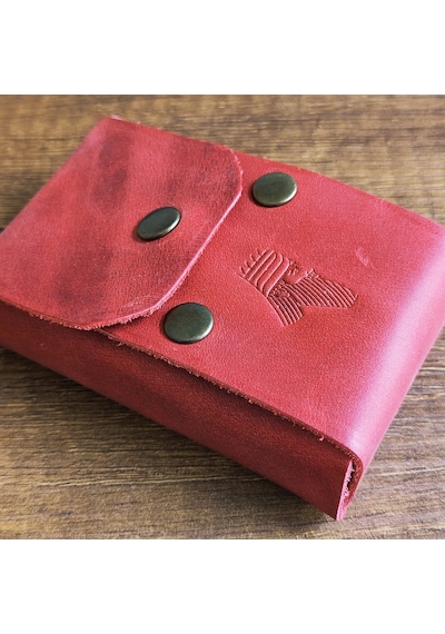 Sumerian Leather Craft Klasik Deri Sigara Kılıfı Kırmızı