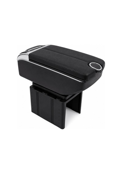 Mega Oto Market Usb Aktarmalı Universal Kolçak Kol Dayama Çift Açılır Siyah Renk