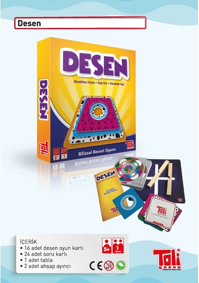 Toli Games Desen Bilişsel Beceri ve Zeka Oyunu