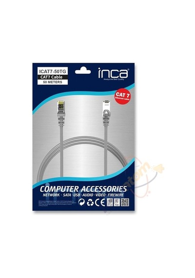 Inca 50metre Cat7 S/ftp Icat7-50tg Gri Patch Kablo