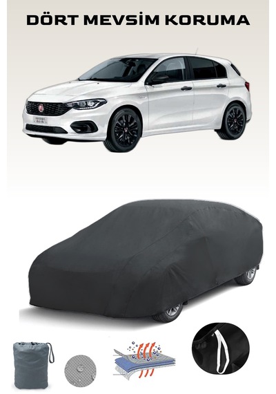 Siyah, Fıat Egea Hatchback, Araba Brandası, Oto Örtüsü, Araba Çadırı Siyah