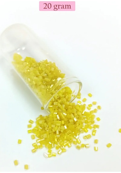 Tedar Kesme Cam Boncuk 2mm - 4 Renk - Toplam 80 Gram - Bnc443 Najmaddin (No:1) 8.5Cm X 10.5 Cm