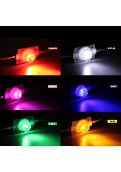 Mercek Led 1.5 Watt - 12 Volt – Direk Güçlü Işık - 10 Adet
