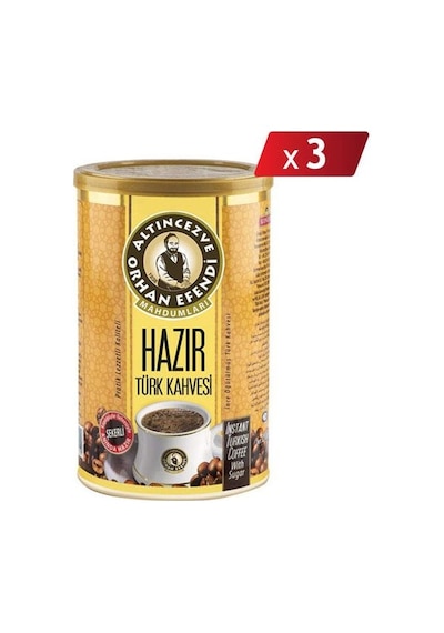 Altıncezve Hazır Türk Kahvesi Şekerli Teneke 3 x 500 G