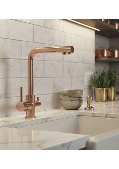 L Model Arıtmalı Eviye Bataryası Rose Gold