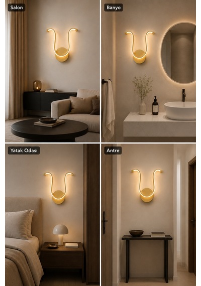 Vira Modern Led Duvar Apliği Günışığı Eskitme