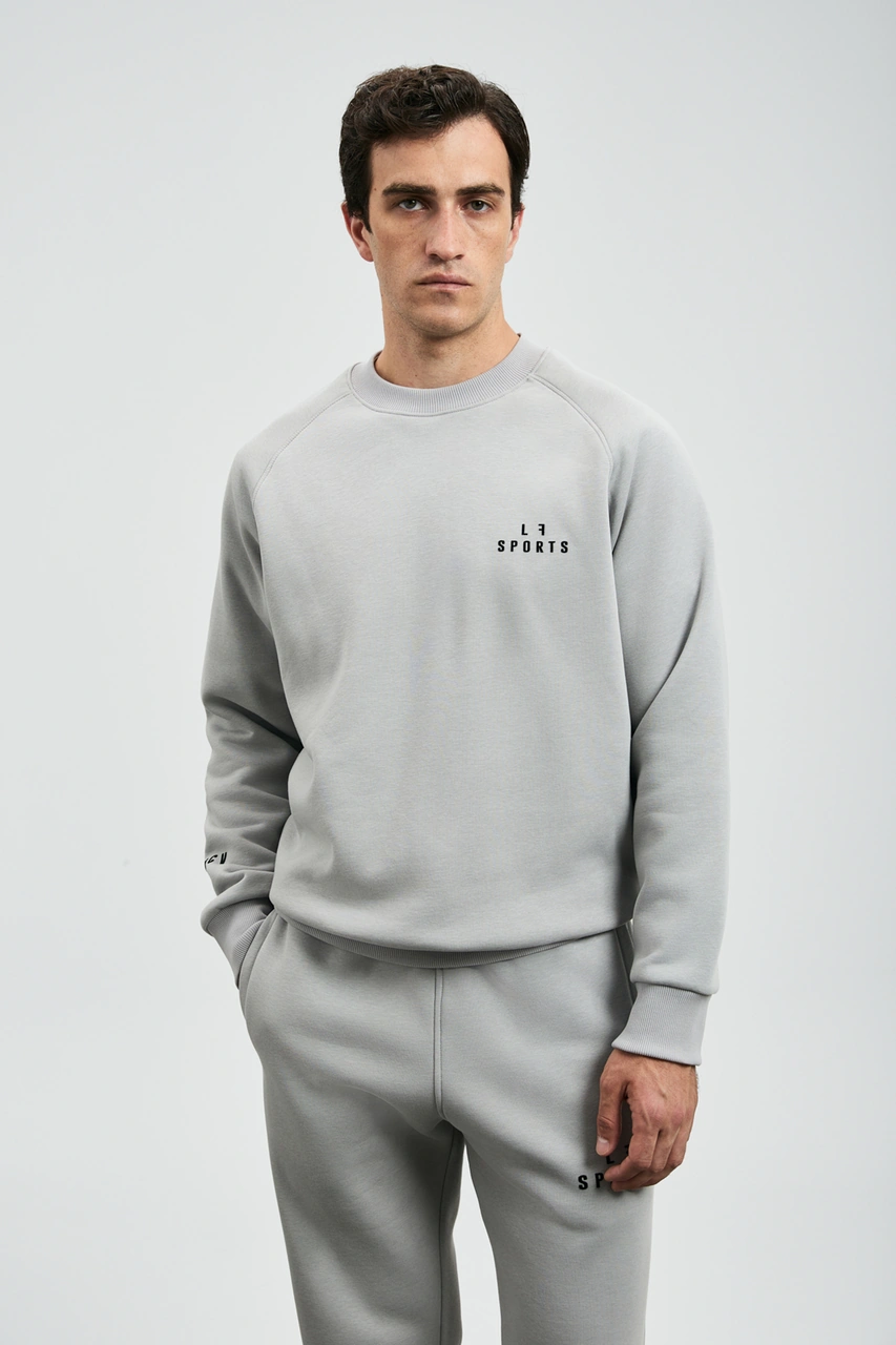 Lufian Sıgma Erkek Sweatshirt Açık Gri Açık Gri 112030186100180 Açık Gri