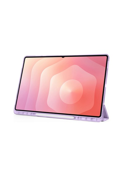 Samsung Uyumlu Galaxy Tab S11 Ultra Kılıf Tri Folding Kalem Bölmeli Standlı Arka Kapak