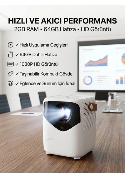 Yüksek Hd Görünümlü Taşınabilir Projeksiyon Cihazı 86495111