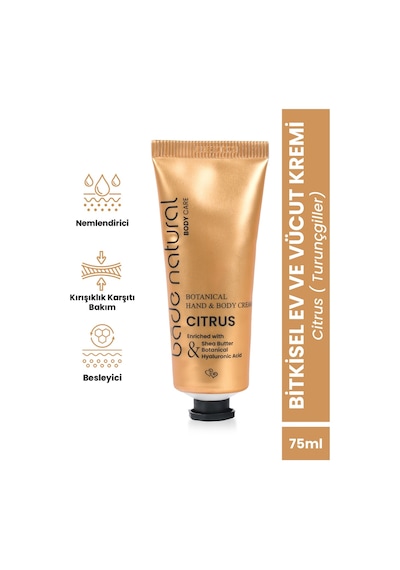 Bade Natural Citrus Bitkisel El ve Vücut Kremi 75 ML