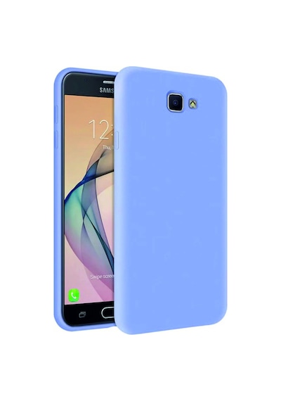 Samsung Galaxy Uyumlu J7 Prime Kılıf Kamera Korumalı Silikon Rubber Arka Kapak Lila
