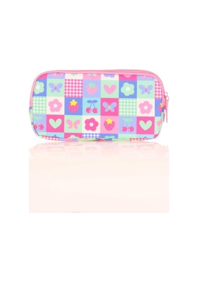 Kaukko Kids 3 Bölmeli Kalem Çantası Paterned Love Pembe L8149