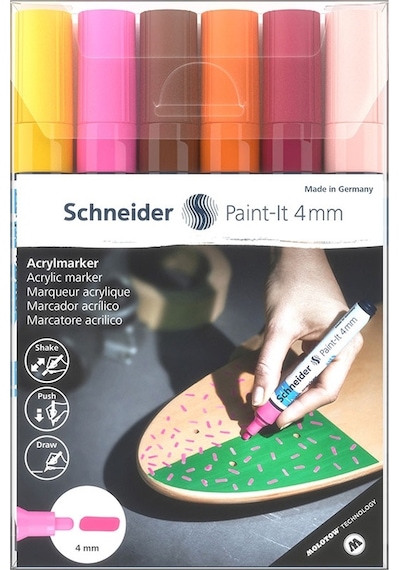 Schneider Akrilik Marker Kalem 320 4 Mm Set 3 6Lı