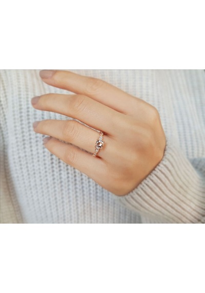 Sirius Pırlanta Ve Morganite Taşlı Vintage Yüzük 0841R0031