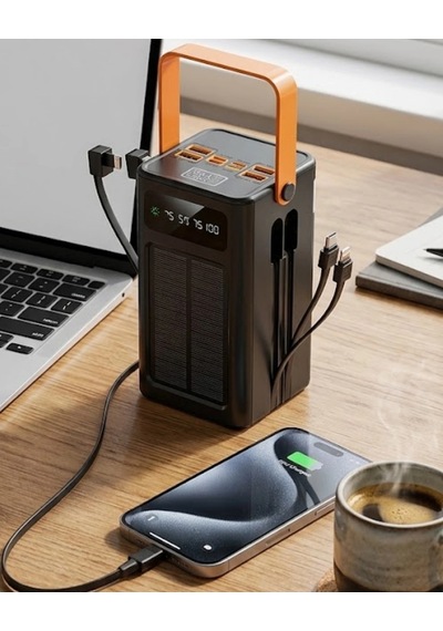 Hubrendy  Güneş Enerjili Taşınabilir Powerbank Yüksek Kapasiteli Hızlı Şarj Özellikli Diğer