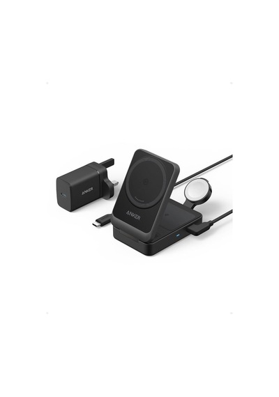 Anker Maggo Wireless Charging Station 15w Foldable 3 İn 1- Black B2557212