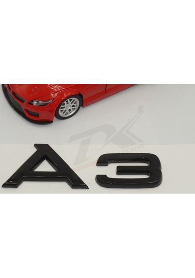 Audi A3 Bagaj Krom 3M Yazı Logo Parlak Siyah