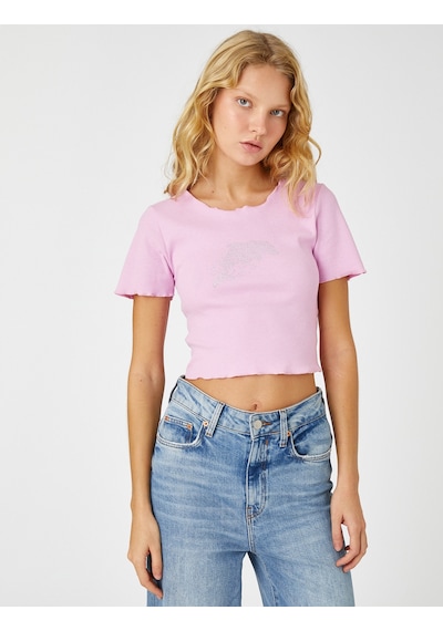 Koton Crop Tişört Kısa Kollu Bisiklet Yaka Pembe 2sal10860ık Gül Koton Crop Tişört Kısa Kollu Bisiklet Yaka Pembe 2sal10860ık Gül