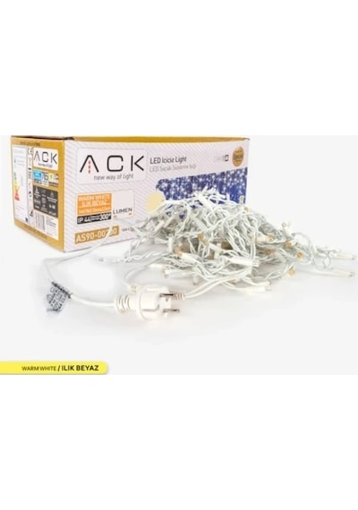 Ack Saçaklı Süsleme Ledi Günışığı 3500k Uzunluk 200cm Saçaklar 80/60/40cm 24 Saçak Ip65 Beyaz Flaşlı Çok Renkli