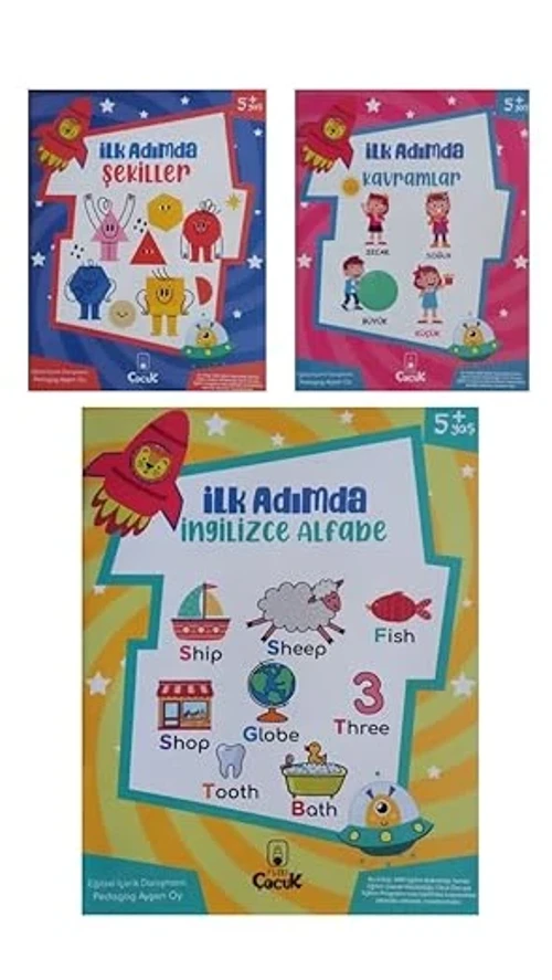 5+ Yaş Çocuklar İçin İlk Adımda Aktivite Ve Etkinlik Kitapları 3 Kitap