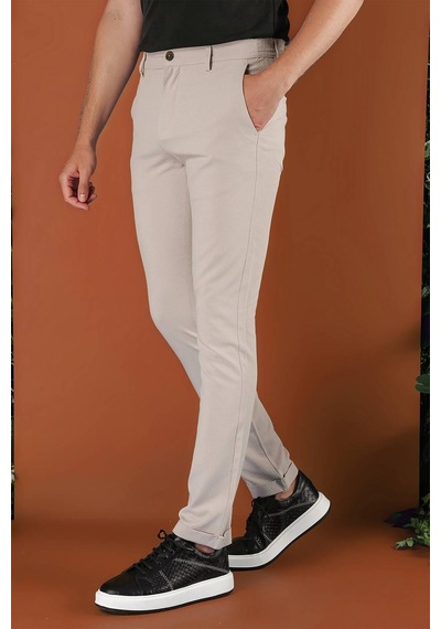 Efor Slim Fit Beli Lastikli Gofre Kumaş Bej Spor Pantolon P 1126 Bej Efor Slim Fit Beli Lastikli Gofre Kumaş Bej Spor Pantolon P 1126 Bej