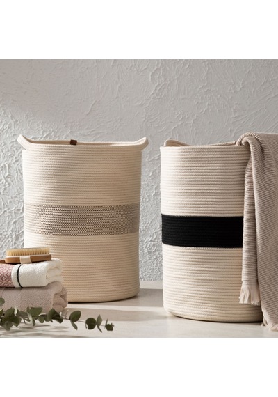 Mudo Home Venus Çamaşır Sepeti Bej Ekru 35x35x45 1484706