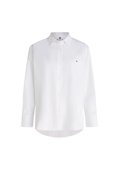Tommy Hilfiger Ess Poplın Easy Fıt Shırt Kadın Beyaz Gömlek - Ww0ww45612 Beyaz