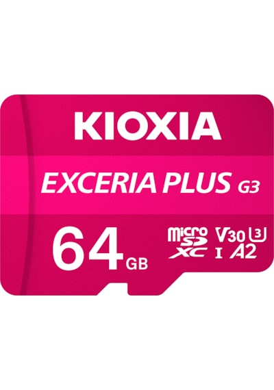 Kioxia Exceria Plus G3 64gb 210mb/s-90mb/s V30 U3 4k Microsd Hafıza Kartı LMPL3M064GG2