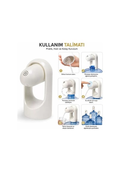 Hubrendy Sh Powermaster Pm-24931 Otomatik Şarjlı Damacana Su Pompası