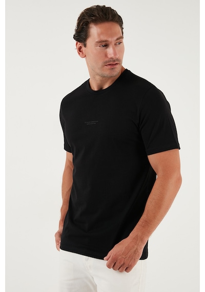 Buratti Pamuklu Baskılı Regular Fit Bisiklet Yaka Erkek T Shirt 59020205 Siyah