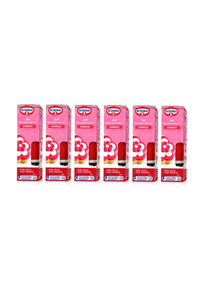 Kırmızı Jel Gıda Boyası 6 Lı Avantaj Paketi - 903031226