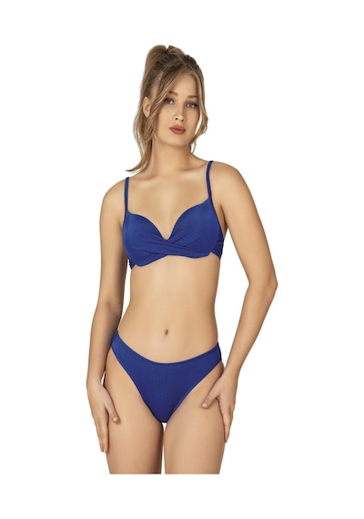 Endeep Kadın Düğüm Detaylı Destekli Mavi Bikini Takımı-mavi
