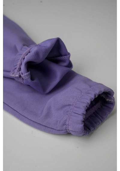 Heyadventure Kız Çocuk Cepsiz Jogger Eşofman Altı Paçası Lastikli Lila Lila