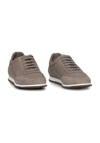 Tuna Hakiki Nubuk Deri/tekstil Ekru Erkek Sneaker Ayakkabı - X241336 Ekru