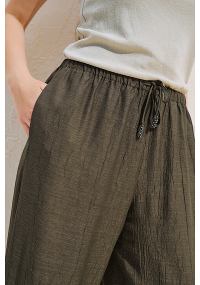 Manuka Dokulu Bağlamalı Pantolon Vizon Ss26pnt00038-0001